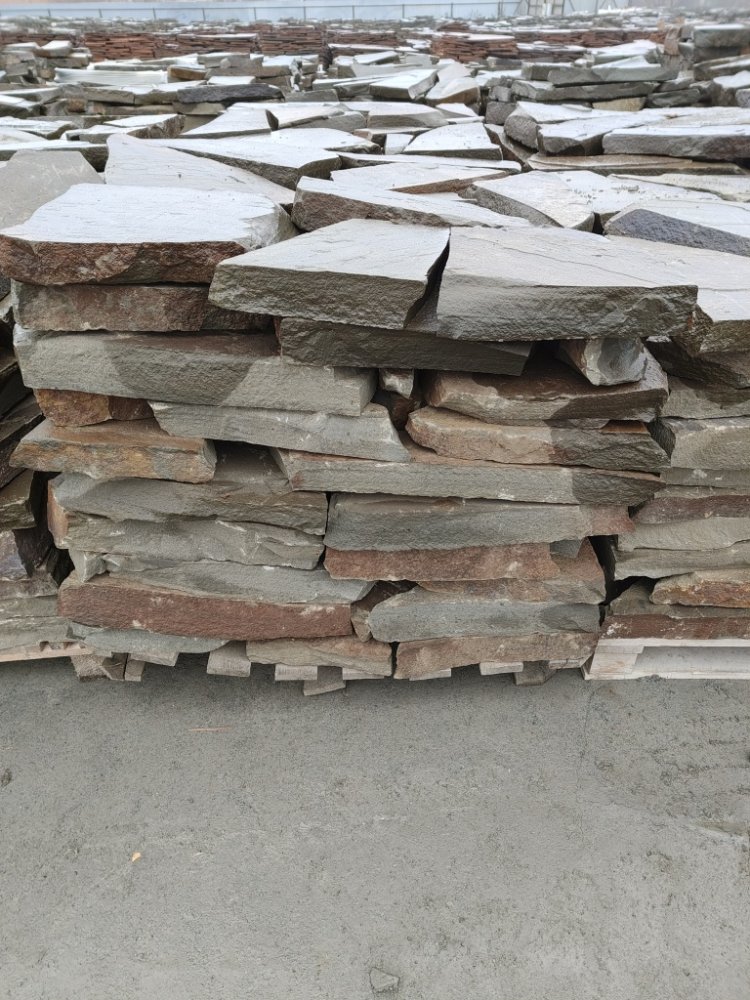 Плитняк песчаник серо-зелёный для мощения 60-65 мм купить в Липецкой области