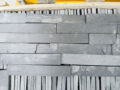 Плитка чёрная из натурального камня фасадная 30 см * 5 см, толщина 7 мм -30 мм купить в Липецкой области