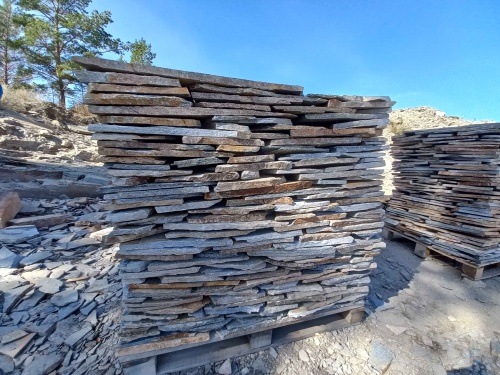 Плитняк златолит серебристый для фасада купить в Липецкой области