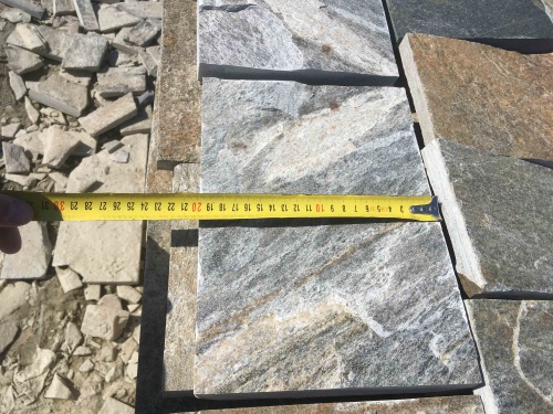 Плитка пилёная златолит Уральский для цоколя, отмостки купить в Липецкой области